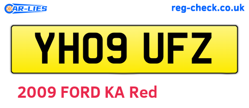 YH09UFZ are the vehicle registration plates.