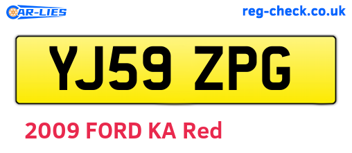 YJ59ZPG are the vehicle registration plates.