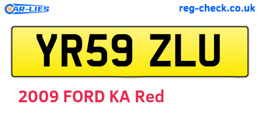 YR59ZLU are the vehicle registration plates.