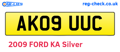 AK09UUC are the vehicle registration plates.
