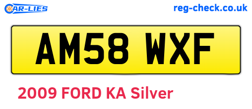 AM58WXF are the vehicle registration plates.