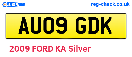 AU09GDK are the vehicle registration plates.