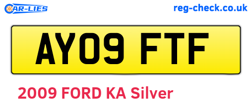 AY09FTF are the vehicle registration plates.