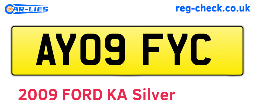 AY09FYC are the vehicle registration plates.