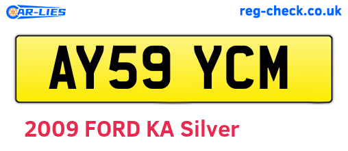 AY59YCM are the vehicle registration plates.