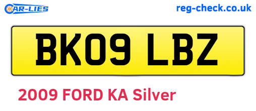 BK09LBZ are the vehicle registration plates.