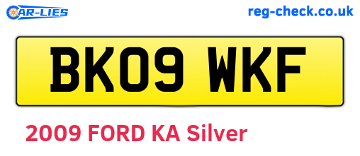 BK09WKF are the vehicle registration plates.