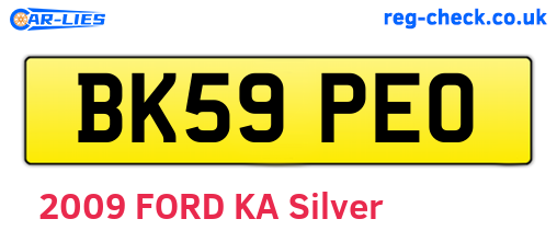 BK59PEO are the vehicle registration plates.