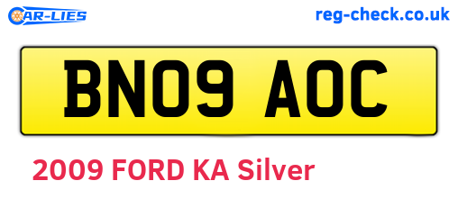 BN09AOC are the vehicle registration plates.