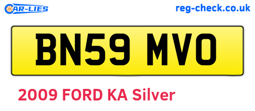 BN59MVO are the vehicle registration plates.