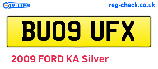 BU09UFX are the vehicle registration plates.