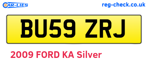 BU59ZRJ are the vehicle registration plates.