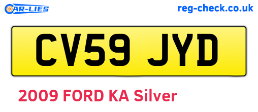 CV59JYD are the vehicle registration plates.