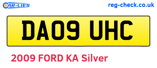 DA09UHC are the vehicle registration plates.