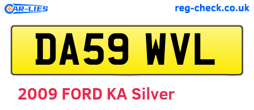 DA59WVL are the vehicle registration plates.