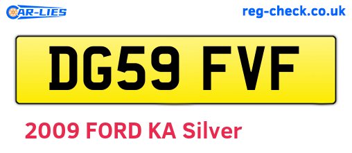 DG59FVF are the vehicle registration plates.