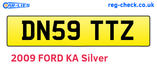 DN59TTZ are the vehicle registration plates.