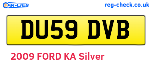 DU59DVB are the vehicle registration plates.