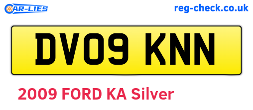 DV09KNN are the vehicle registration plates.