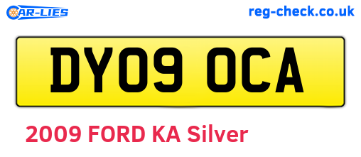 DY09OCA are the vehicle registration plates.