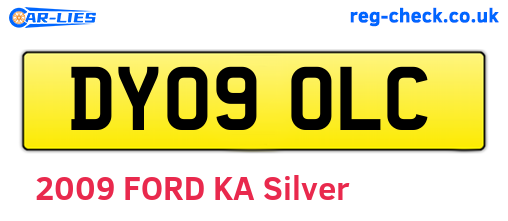 DY09OLC are the vehicle registration plates.