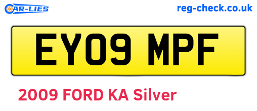 EY09MPF are the vehicle registration plates.