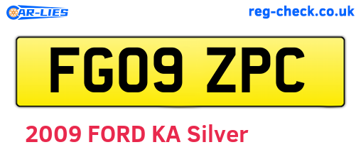 FG09ZPC are the vehicle registration plates.