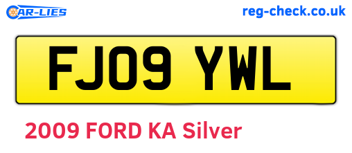 FJ09YWL are the vehicle registration plates.