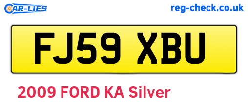 FJ59XBU are the vehicle registration plates.