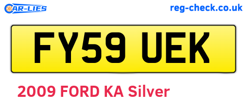 FY59UEK are the vehicle registration plates.