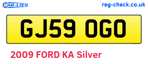 GJ59OGO are the vehicle registration plates.