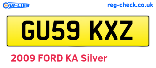 GU59KXZ are the vehicle registration plates.
