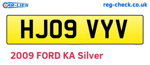 HJ09VYV are the vehicle registration plates.