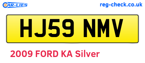 HJ59NMV are the vehicle registration plates.