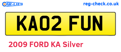 KA02FUN are the vehicle registration plates.