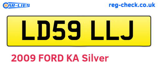 LD59LLJ are the vehicle registration plates.