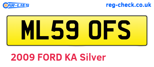ML59OFS are the vehicle registration plates.
