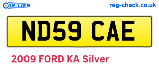 ND59CAE are the vehicle registration plates.