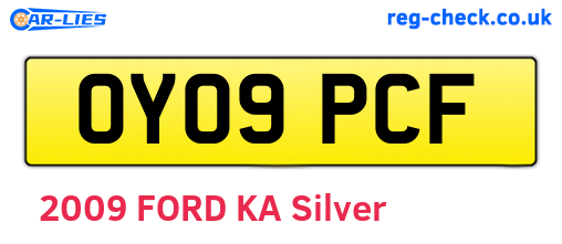 OY09PCF are the vehicle registration plates.