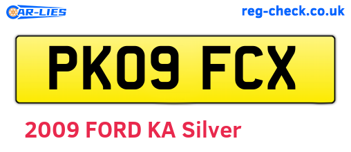 PK09FCX are the vehicle registration plates.