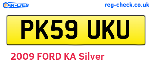 PK59UKU are the vehicle registration plates.
