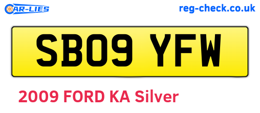 SB09YFW are the vehicle registration plates.