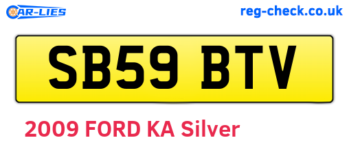SB59BTV are the vehicle registration plates.