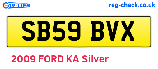SB59BVX are the vehicle registration plates.