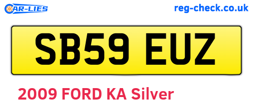 SB59EUZ are the vehicle registration plates.