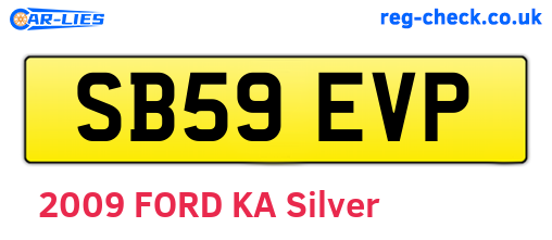 SB59EVP are the vehicle registration plates.