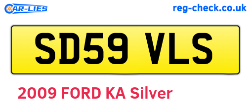 SD59VLS are the vehicle registration plates.