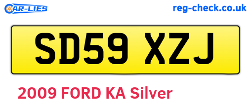 SD59XZJ are the vehicle registration plates.