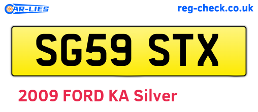 SG59STX are the vehicle registration plates.