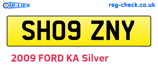 SH09ZNY are the vehicle registration plates.